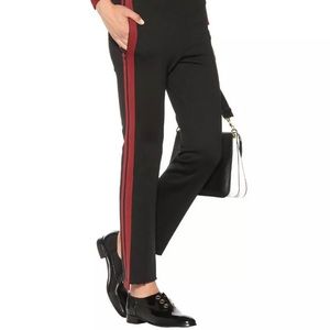 Helmut Lang Technical Track Black Pants Trousers Side Red Stripe Large $445 EUC